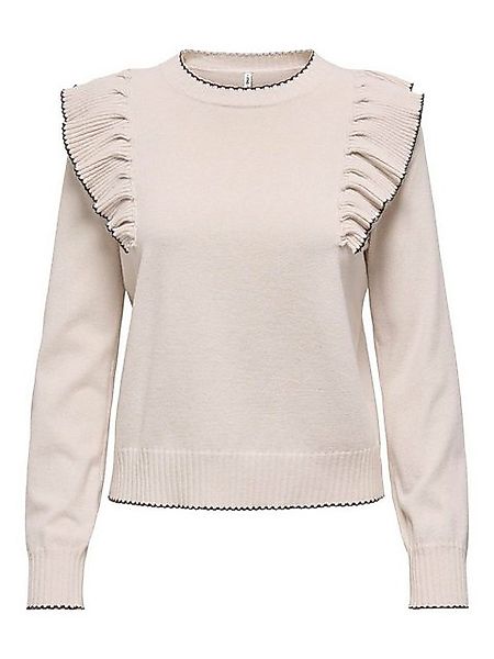 ONLY Strickpullover ONLAMA LIFE LS O-NECK RUFFLE CC KNT günstig online kaufen