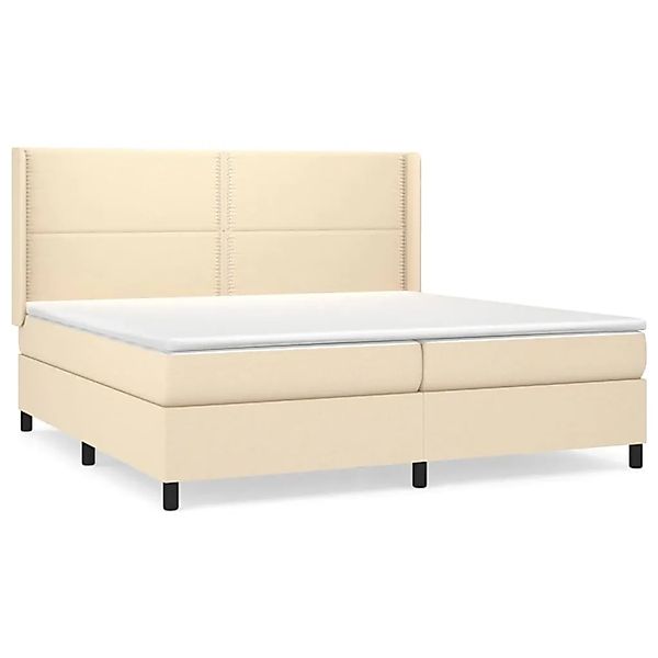 vidaXL Boxspringbett mit Matratze Creme 200x200 cm Stoff1376898 günstig online kaufen