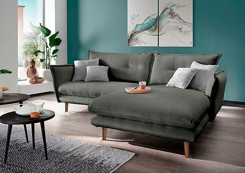 INOSIGN Ecksofa »Lazio modern und bequem, schmale Armlehnen, tolle Detailve günstig online kaufen