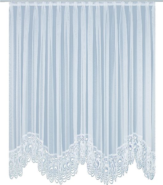 Wirth Gardine "Elena" Faltenband 1 Stk. tlg. veredelt mit echter Plauener S günstig online kaufen