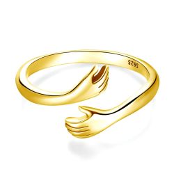 Runde Perlé Silberring verstellbarer Ring "umarmende günstig online kaufen
