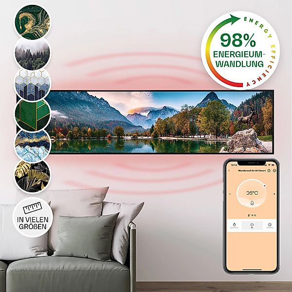 Klarstein Wonderwall Air Art Smart Infrarotheizung Wandinstallation App-Ste günstig online kaufen