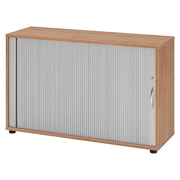bümö Aktenschrank Rollladenschrank office - 2 Ordnerhöhen Dekor: Nussbaum/S günstig online kaufen
