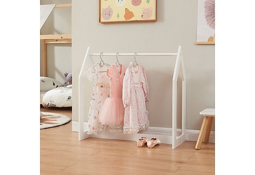 en.casa Garderobenständer, »Værløse« Kinder-Kleiderständer 78x75x35cm Weiß günstig online kaufen