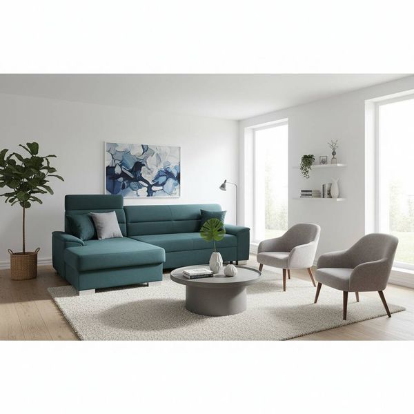 Ecksofa Funktionsecke 247 cm breit mit Bettkasten günstig online kaufen