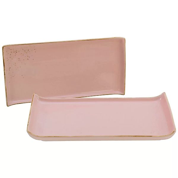 CreaTable Servierplatte NATURE COLLECTION rosa Steinzeug B/L: ca. 165x33 cm günstig online kaufen