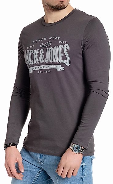 Jack & Jones Langarmshirt stilvolles Regular Fit Longsleeve mit Printdruck günstig online kaufen
