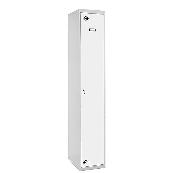 PROREGAL Spind AMEGO HxBxT 180 x 40 x 50 cm 1 Abteil Grundmodul Grau-Weiß S günstig online kaufen