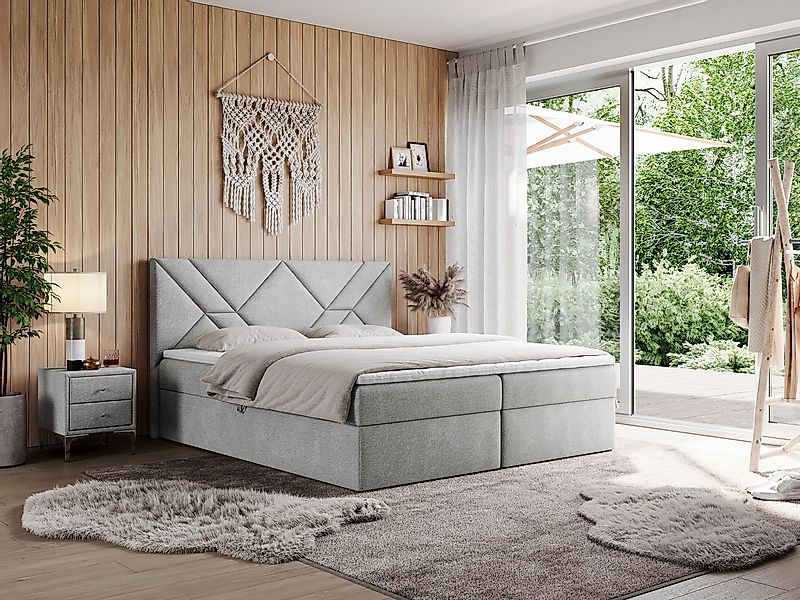 MKS MÖBEL Boxspringbett NEOMI (Set, Packung, Polsterbett, T30-Schaum, dekor günstig online kaufen