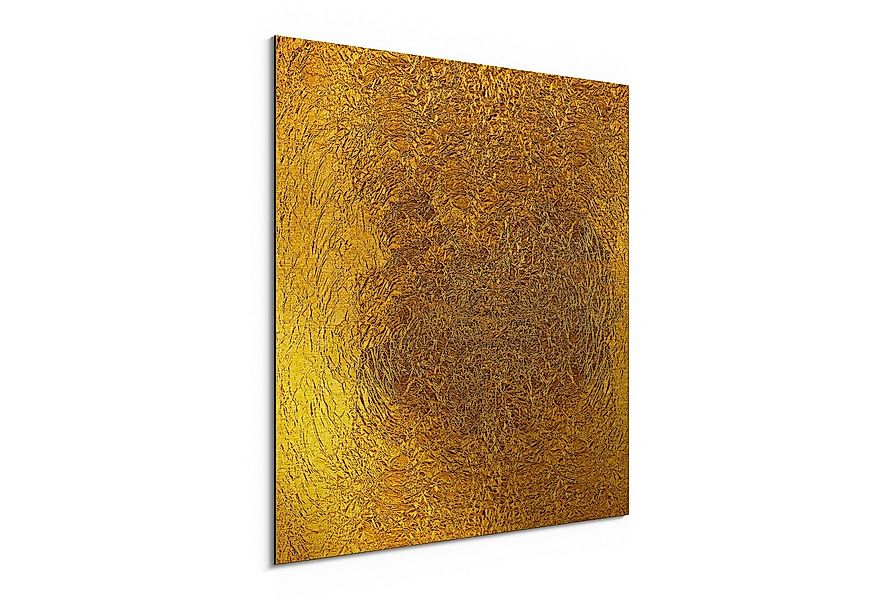 DEQORI Metallbild 'Relief in Goldoptik', Alu Dibond Bild Aluminium Aluverbu günstig online kaufen