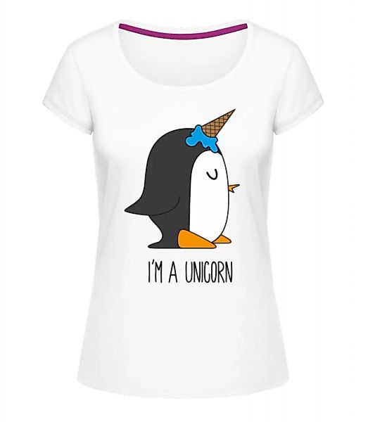 I'm A Unicorn Penguin · Frauen T-Shirt U-Ausschnitt günstig online kaufen