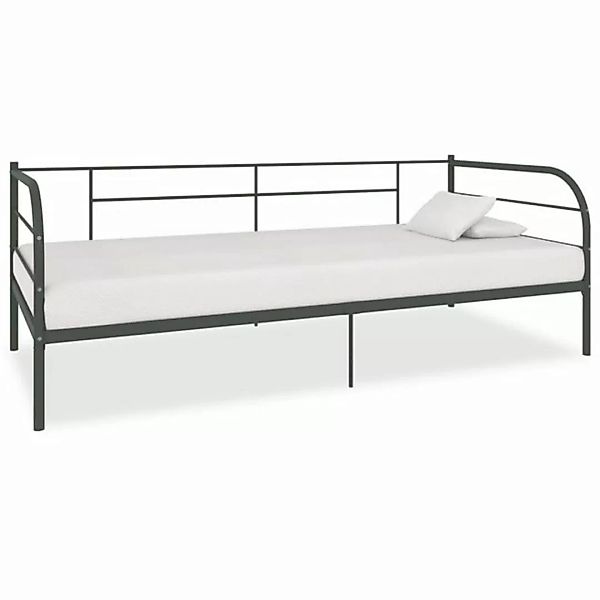 furnicato Bett Tagesbett-Rahmen Grau Metall 90×200 cm günstig online kaufen