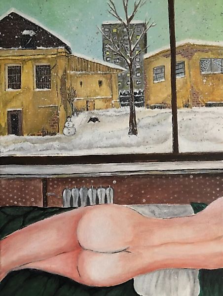 Titel Kunstwerk "Winter" Gemälde Unikat Streetart Popart Neoexpressionismus günstig online kaufen