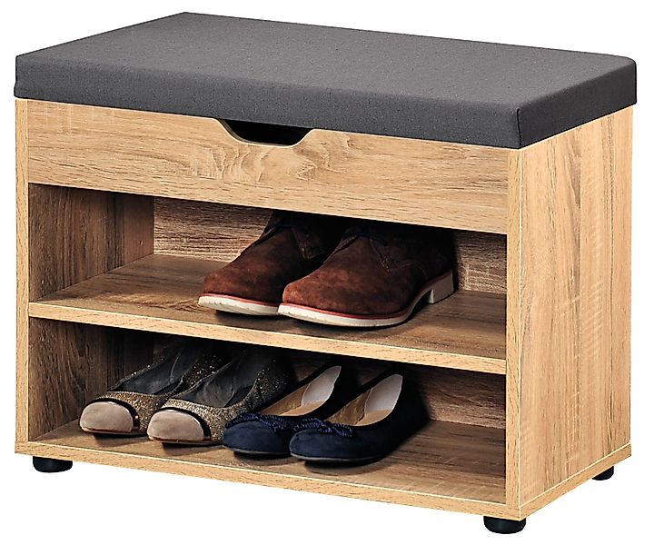 Kesper Schuhschrank Schuhschrank mit Sitzkissen, Eichedekor, günstig online kaufen