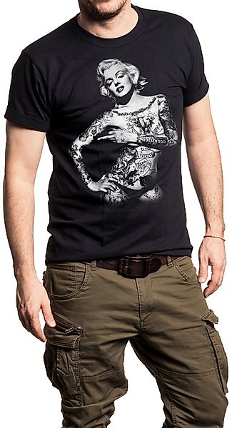 MAKAYA Print-Shirt Marilyn Vintage Tattoo Motiv günstig online kaufen