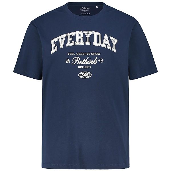 s.Oliver T-Shirt aus Baumwolle Farbe dunkelblau Größe: 4XL günstig online kaufen