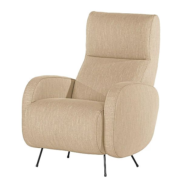 home24 Norrwood Sessel Vains II Beige Webstoff 78x104x93 cm (BxHxT) günstig online kaufen