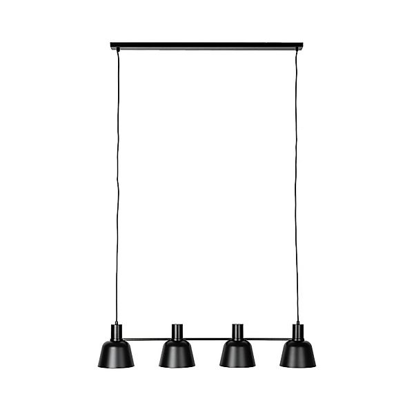Lucande Pendelleuchte Servan 9639674 Design Modern in Schwarz aus Metall 4- günstig online kaufen