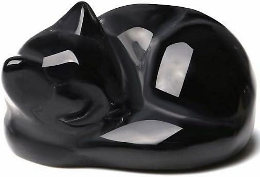 LuxusKollektion Edelstein Obsidian Katze Figur Dekor günstig online kaufen