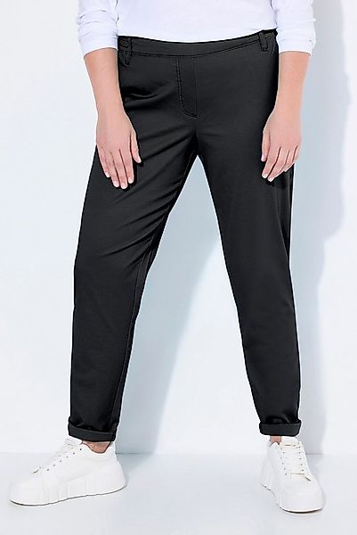 Ulla Popken Schlupfhose Chino Rena teilelastischer Bund konisches Bein günstig online kaufen