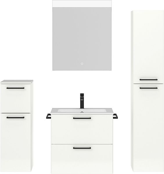 nobilia Badmöbel-Set "Tolvina", (4 St., vormontiert, mit Soft-Close), Hochg günstig online kaufen