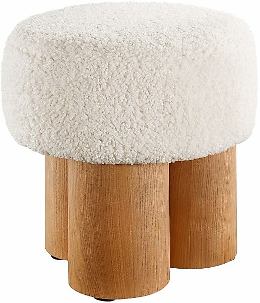SalesFever Sitzhocker "mit Teddyfell-Sitzfläche – Großer Plüsch-Pouf" 1 Stk günstig online kaufen