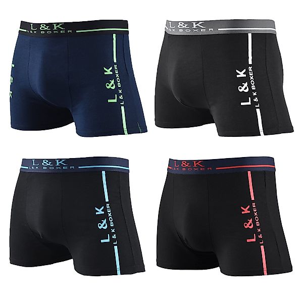 L&K Boxershorts 1104-1121 (8er-Pack) Herren Boxershorts günstig online kaufen