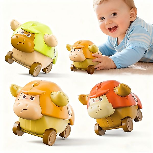 CLTYQ Spielzeug-Auto Reibungsbullenspielzeug,Push-to-Go-Autospielzeug für K günstig online kaufen
