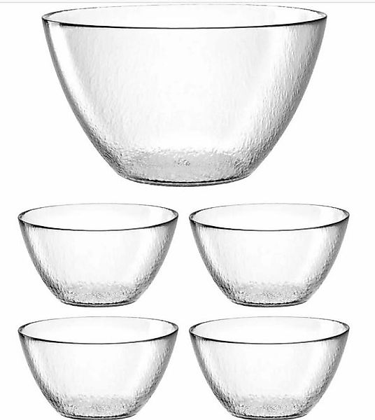 ATTIVO 5-tlg. Schalenset Transparent Glas günstig online kaufen