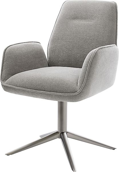 DELIFE Polsterstuhl Zoa-Flex, Fußkreuz Graphit Strukturstoff günstig online kaufen