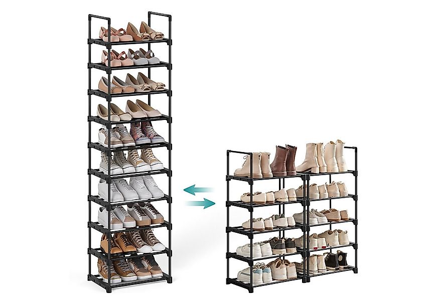 SONGMICS Schuhregal Schuh-Organizer, Schuhregal mit 6/10 Ebenen, offener Sc günstig online kaufen