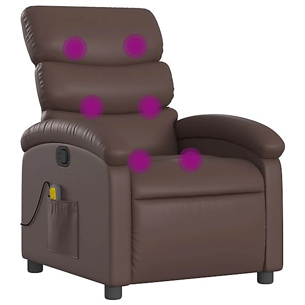 vidaXL Massagesessel Braun Kunstleder Modell 8 günstig online kaufen