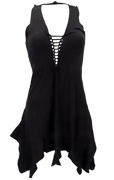 Guru-Shop Midikleid Pixi Minikleid, Goa Kleid - schwarz Festival, Ethno Sty günstig online kaufen