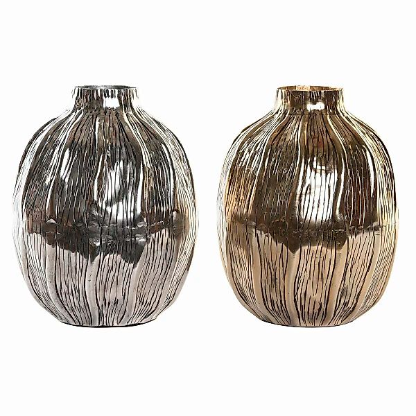 Vase Dkd Home Decor Silberfarben Golden Aluminium Moderne (2 Stück) (20 X 2 günstig online kaufen
