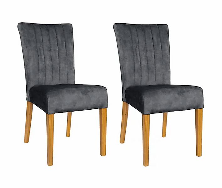 Home affaire 4-Fußstuhl (Set) 2 Stk.vertikale Nähte in der Rückenlehne günstig online kaufen