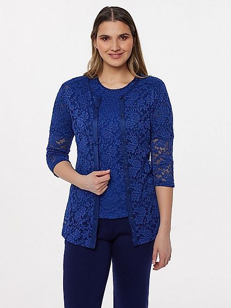 PUNTO & FILO 2-in-1-Strickjacke Cardigan & Shirt koerpernah (2-tlg., 2er Pa günstig online kaufen