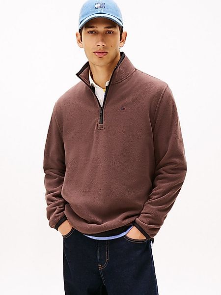 Tommy Jeans Fleecepullover TJM FLAG POLAR FLEECE normale Passform, Troyer günstig online kaufen