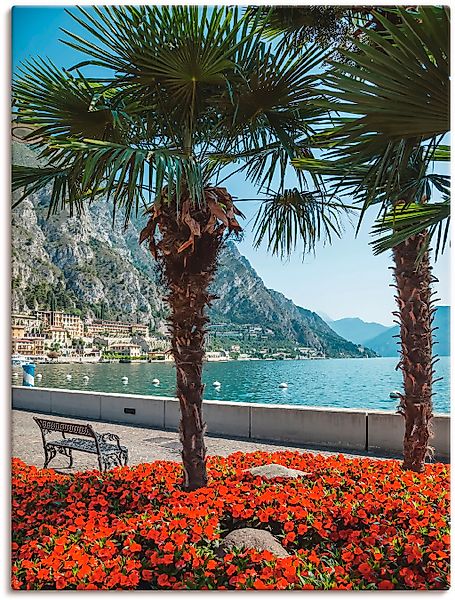 Artland Leinwandbild "Gardasee Limone sul" Europa 1 Stk. tlg. auf Keilrahme günstig online kaufen