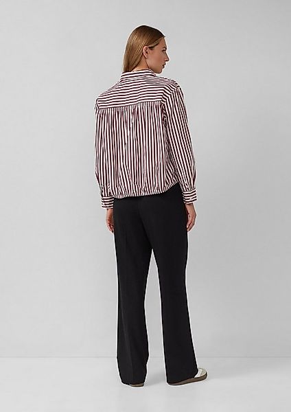 s.Oliver Langarmbluse Bluse Gestreifte Baumwoll-Bluse mit Smok-Detail günstig online kaufen