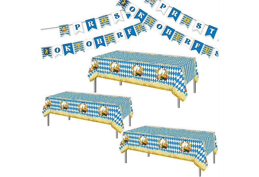 Mutig Hängedekoration Oktoberfest deko Set, Wimpelkette + Tischdecken (Wies günstig online kaufen