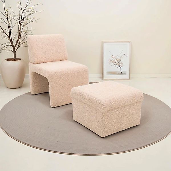 DOMO collection Sessel »700017«, inkl. Hocker mit Stauraum günstig online kaufen