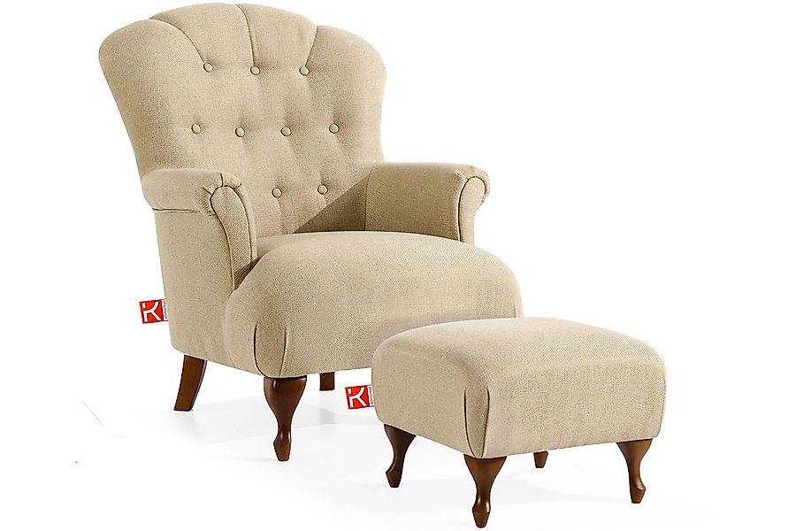 KONSIMO® Sessel TOMIS Einzelsessel mit Fußhocker, günstig online kaufen
