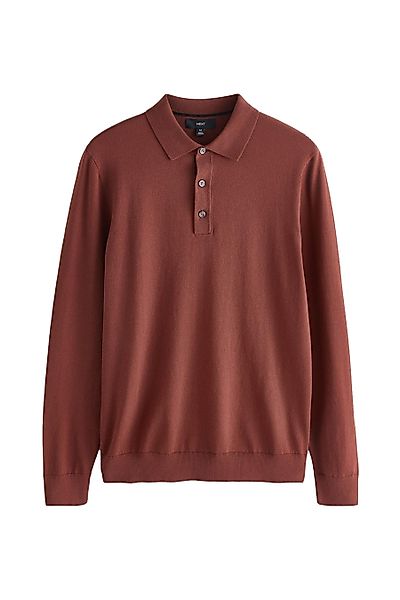 Next Langarm-Poloshirt Langärmeliges Slim Fit Poloshirt günstig online kaufen