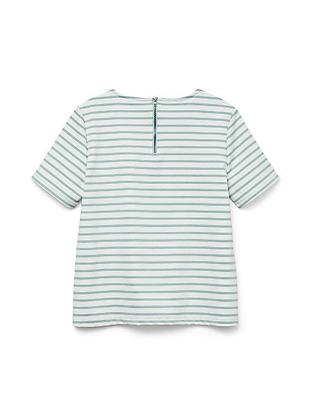 Vero Moda Rundhalsshirt "VMABBY SS ZIP TOP JRS NOOS" günstig online kaufen