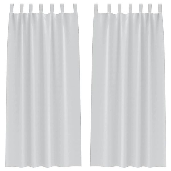 vidaXL Verdunkelungs-Vorhänge mit Ringen Helles Grau Polyester 4107571 günstig online kaufen