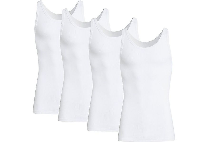 conta Unterhemd Herren-Unterhemd 4er-Pack Doppelripp Uni günstig online kaufen