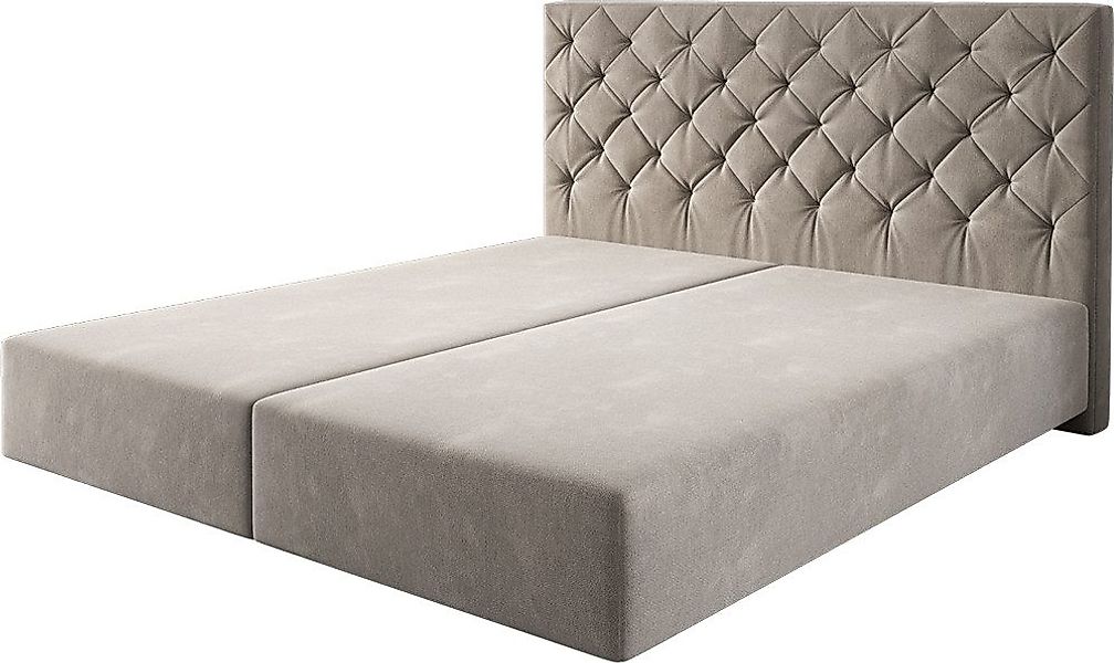 DELIFE Bettgestell Dream-Great, Mikrofaser Beige 180x200 günstig online kaufen