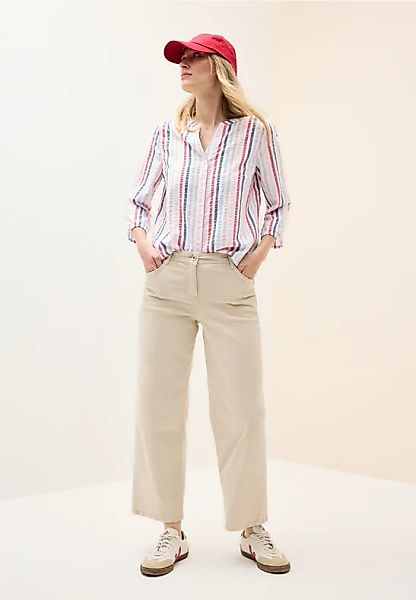 Gestreifte Split Neck Bluse günstig online kaufen