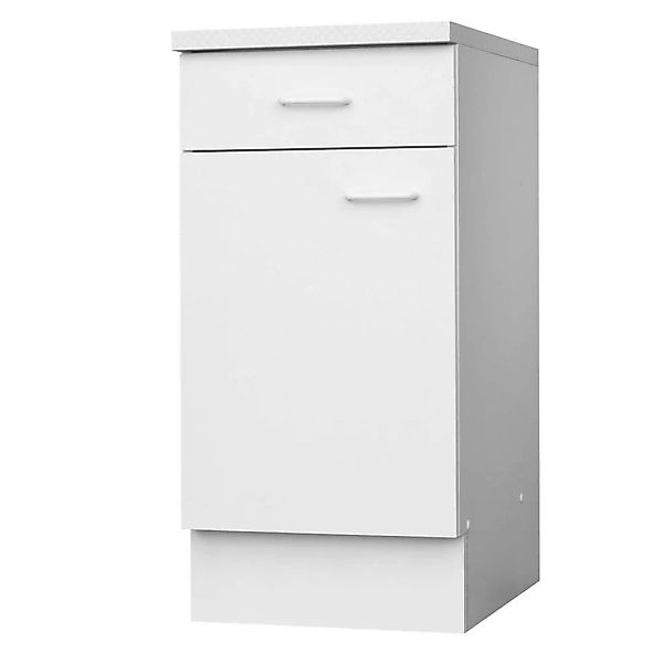 Unterschrank TOP, Weiß, 1 Tür und 1 Schublade, Breite 40 cm Höhe 85 cm, Tür günstig online kaufen