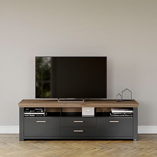 set one by Musterring Lowboard "York", Typ 35, mit 4 Schubkästen, Beleuchtu günstig online kaufen